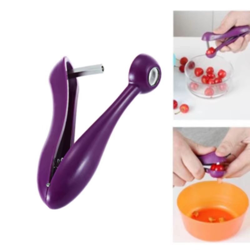 Cherry & Olive Pitter – Easy Fruit Seed Remover Kitchen Tool