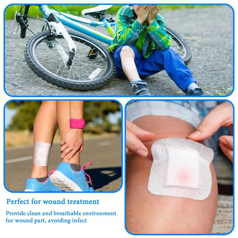 Sterile Dressing Waterproof Breathable Cushion Adhesive Plaster, Wound Hemostasis Sticker First Aid Bandage Emergency