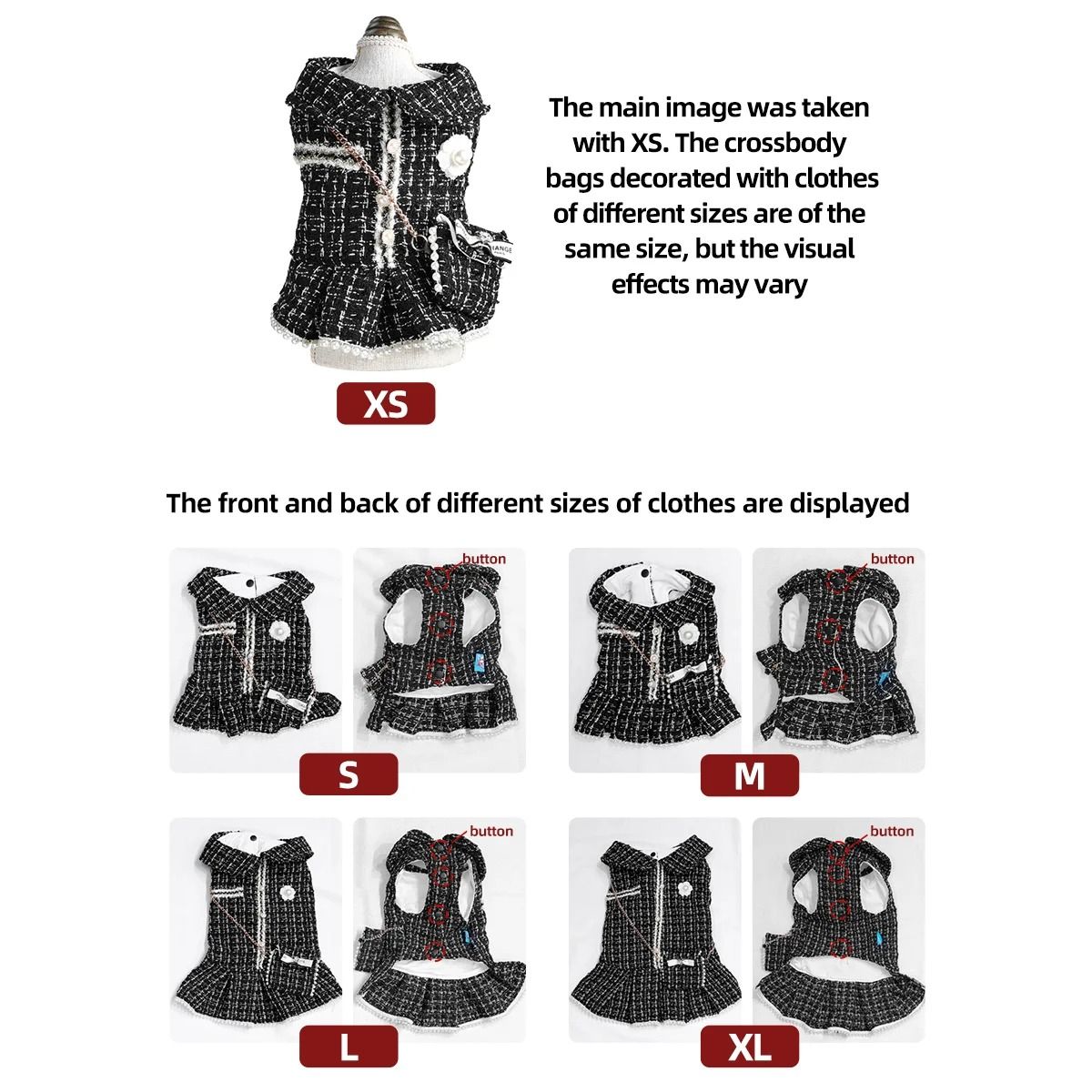 Cozy Pet Dress with Backpack for Autumn and Winter Warmth