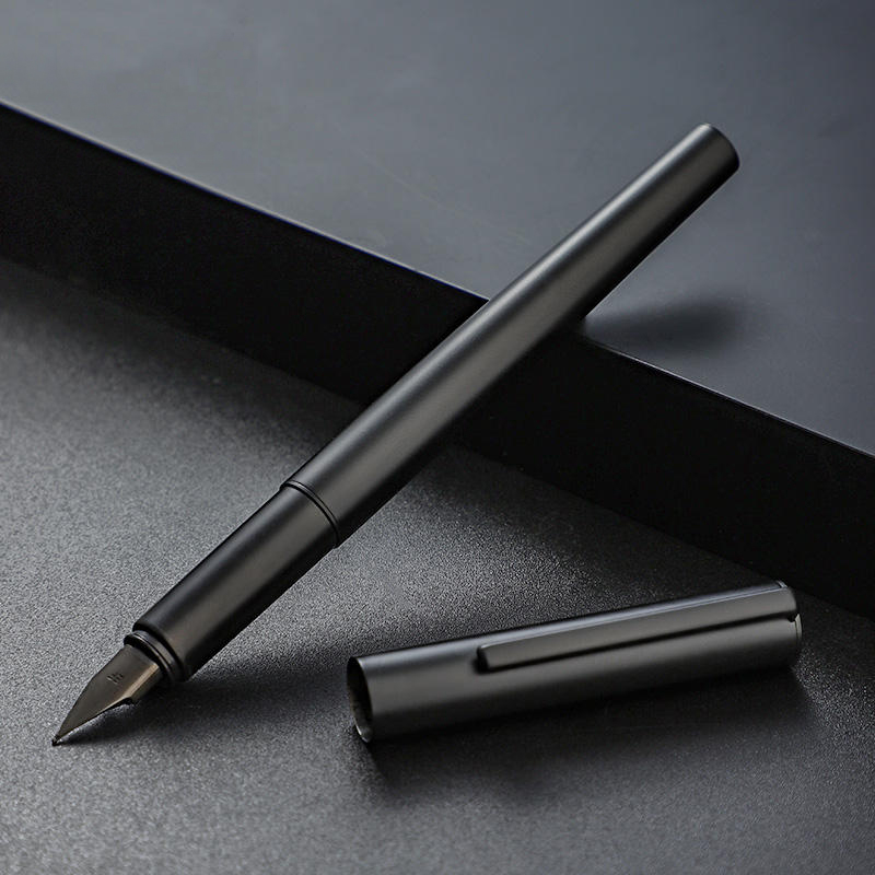 Extra Fine Nib Fountain Pen Stainless Steel Black Luxury Writing Pen for Office and Calligraphy