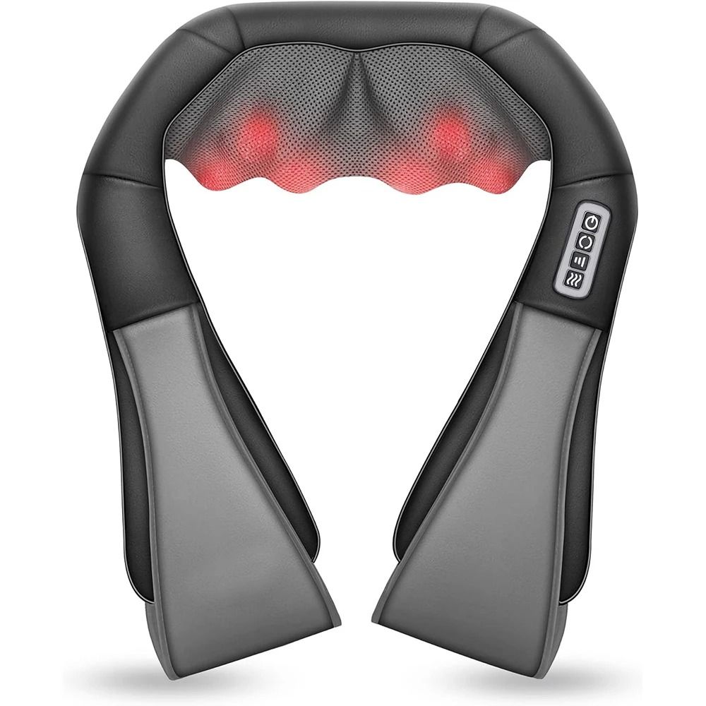 Shiatsu Neck and Shoulder Massager Heated Deep Kneading Back and Body Massage Pillow