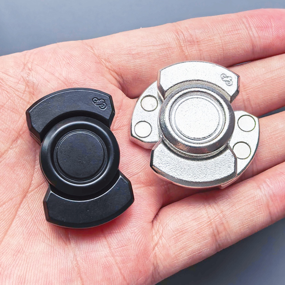 Hand Spinning Card Metal Magnetic Slider Gyroscope Fidget Toy for Adults Anti Anxiety