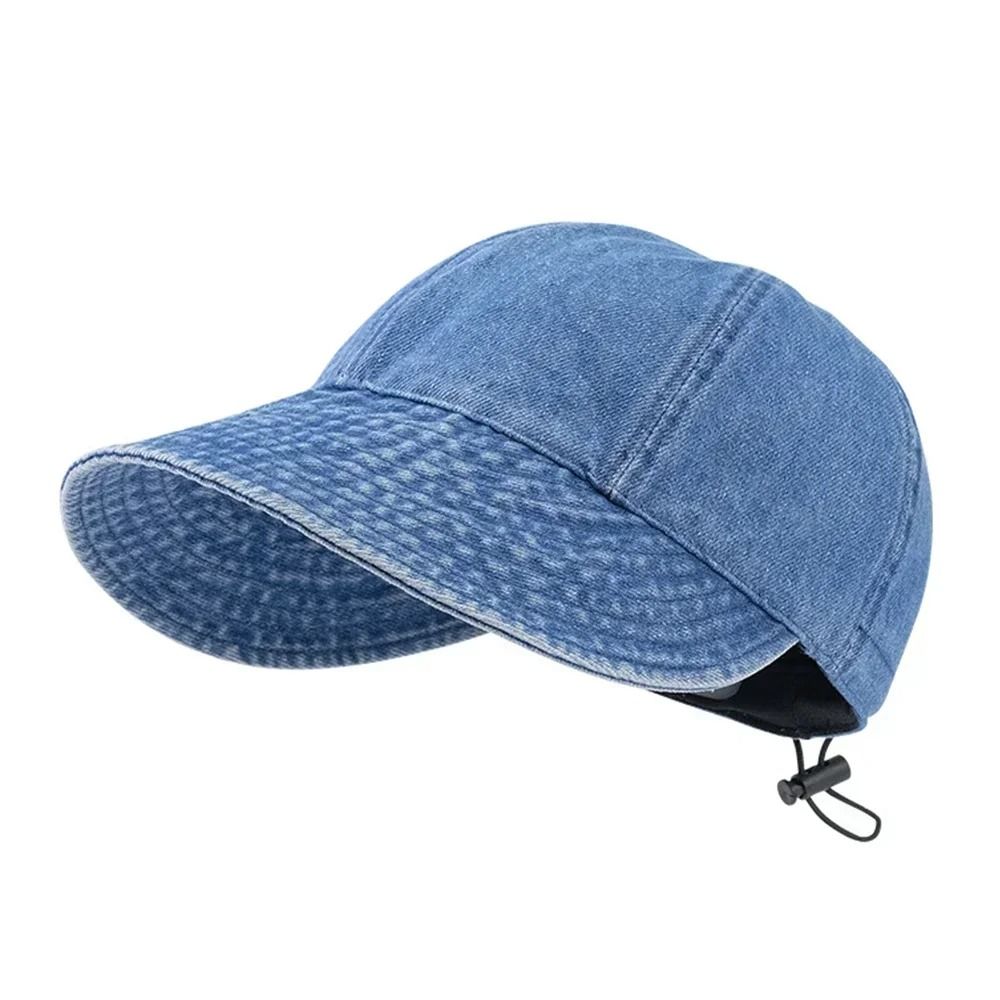 Foldable Wide Brim Sun Hat Adjustable Cotton Summer Beach Cap