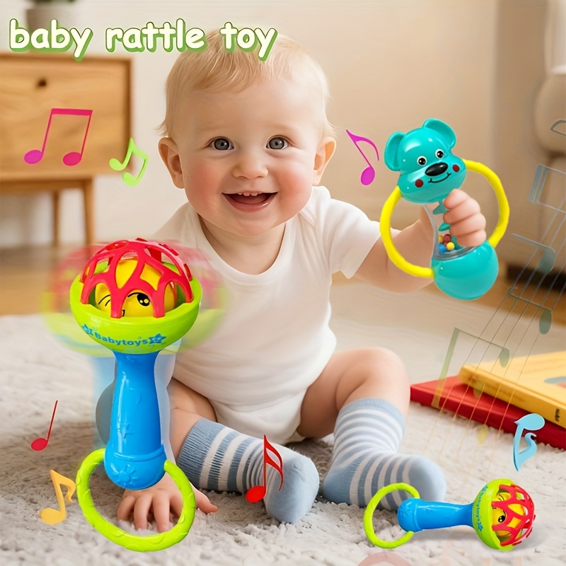 Animal-Themed Blue Style Single Head Bell, Vibrant Musical Toy for Toddlers, Durable ABS Material for Fun Playtime
