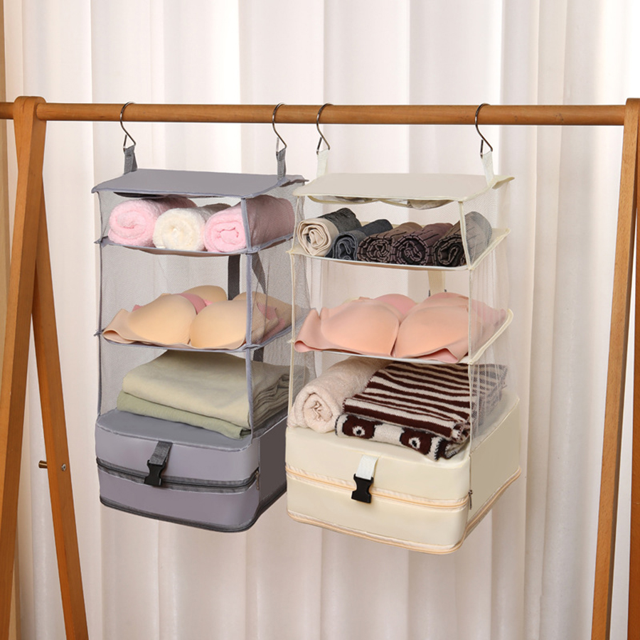 Dormitory Wardrobe Storage Artifact, Hanging Multi Functional Travel Bag, Underwear Socks Compression Organizer