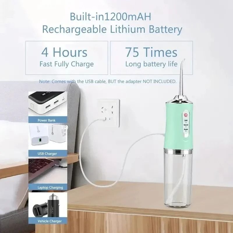 Portable Smart Electric Oral Irrigator with 4 Jets and 3 Modes