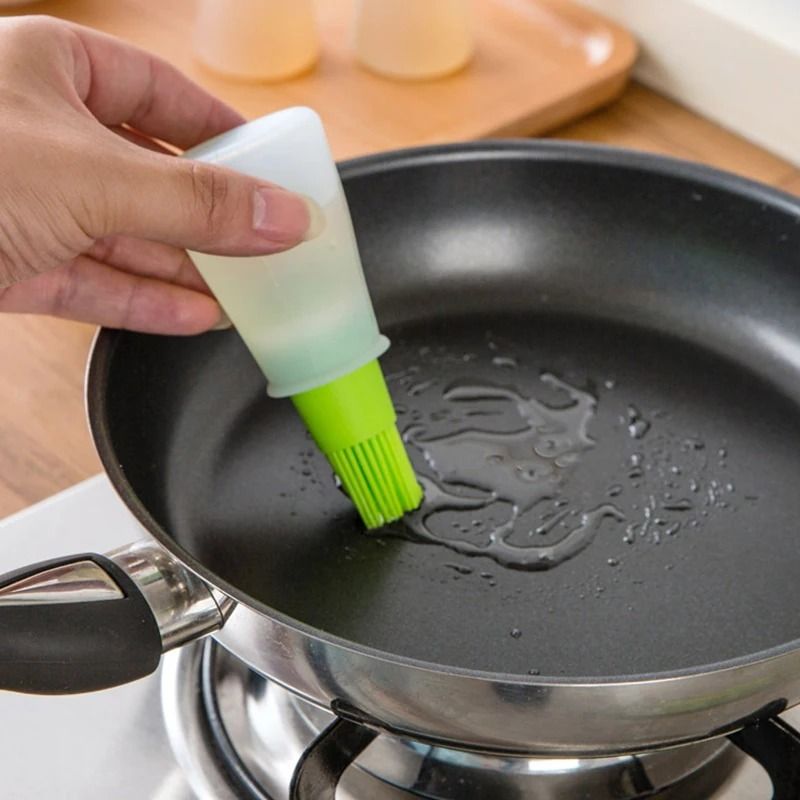 High-Temperature Silicone Oil Bottle Brush – Precision BBQ & Baking Dispenser