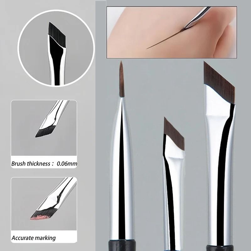 Ultra Thin Angled Eyeliner Brush Precision Detail Makeup Tool