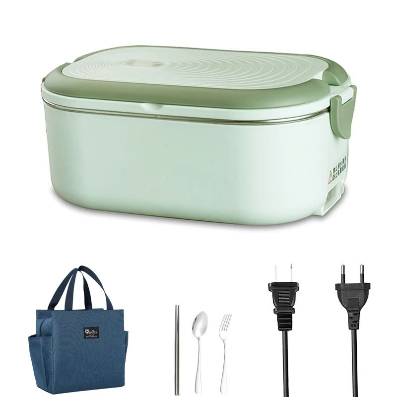 Portable Electric Lunch Box Heater 1L Stainless Steel Food Warmer Lunch Box With Compartments Set
