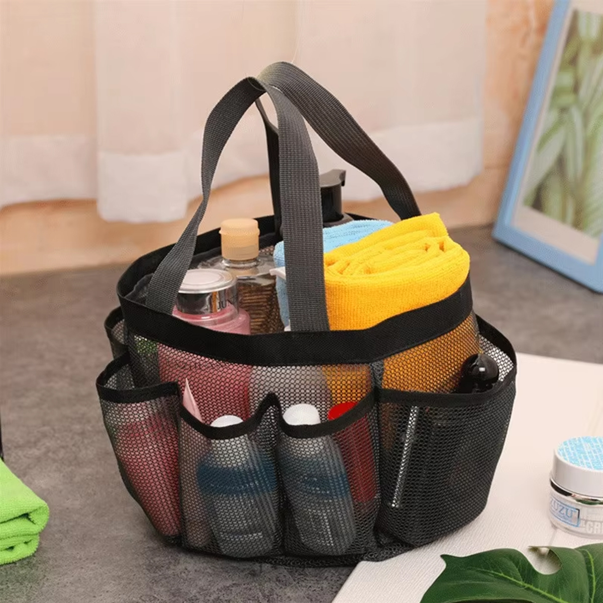 Quick Dry Mesh Shower Caddy Tote for Dorm Gym Beach and Travel