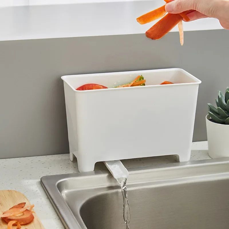 Kitchen Waste Bin with Filter – Sink-Side Food Residue and Soup Strainer Recycling Container