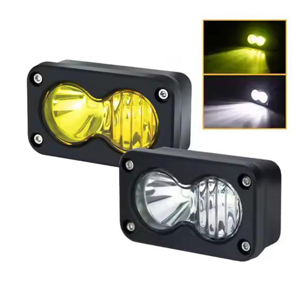LED Pod Work Light for Motorcycle Truck Offroad Roof Luggage Rack, Car Spotlight White Yellow