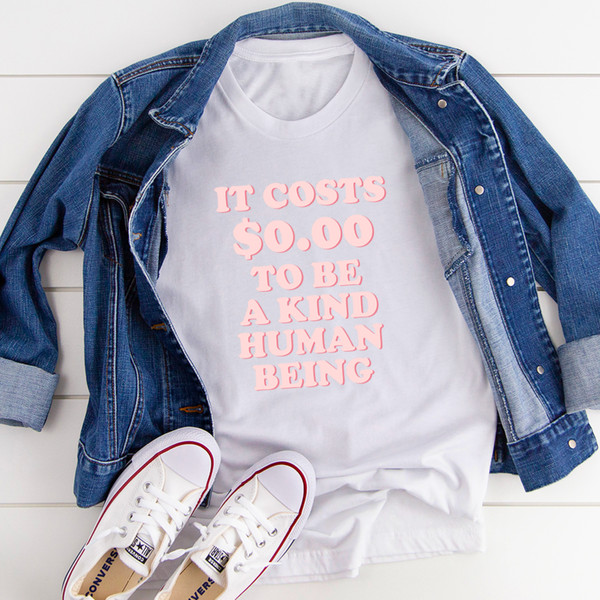It Costs $0.00 To Be A Kind Human Being Tee