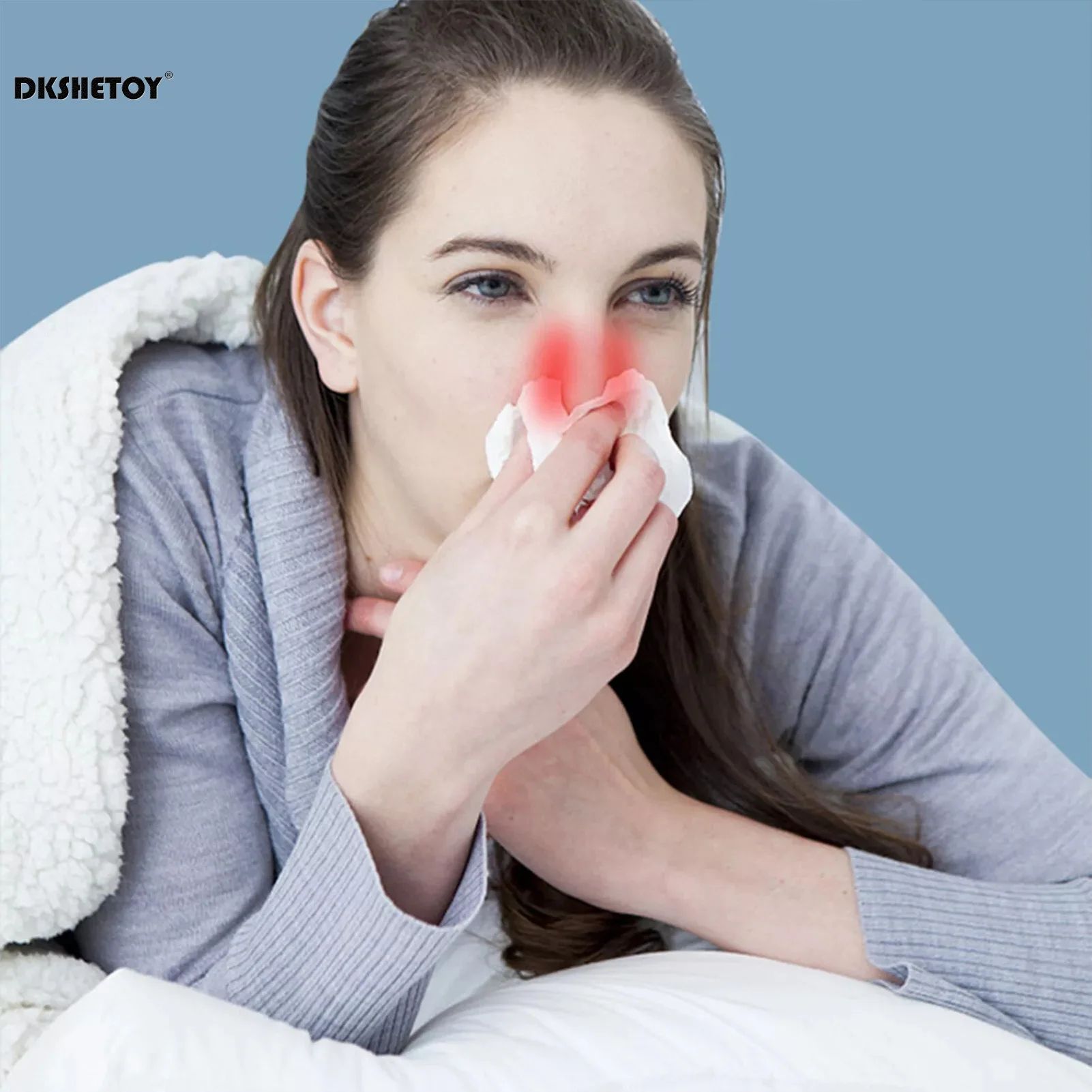 InfraGlow Smart Nasal Light Therapy Device - Targeted Red Light Nasal Therapy for Rhinitis, Congestion & Sinus Comfort