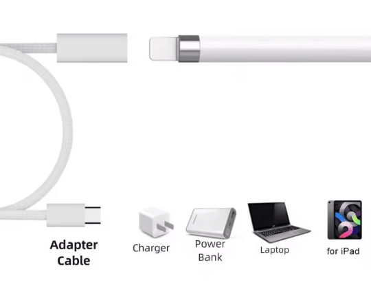 USB C to Apple Pencil Charging Adapter Cable for 1st Generation