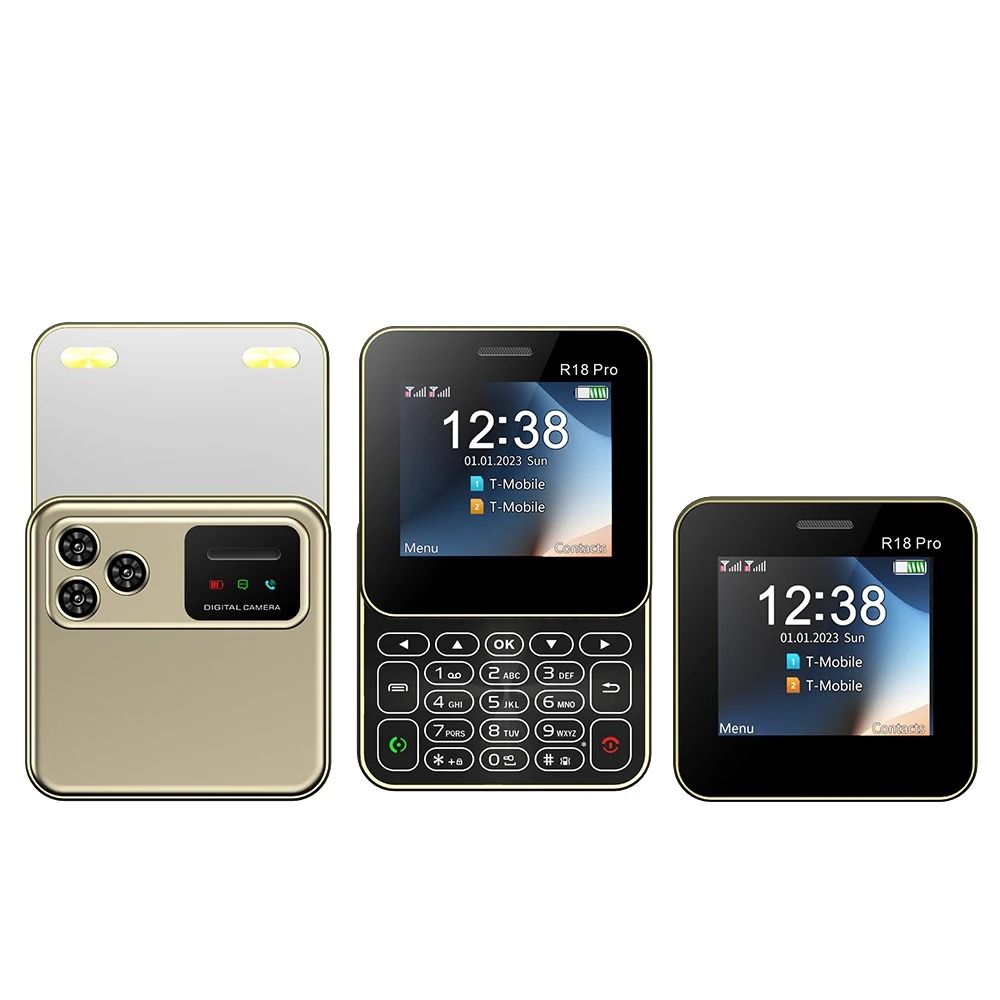 Mini Slider Phone with Rotating Screen Dual SIM Flashlight and Magic Voice Feature