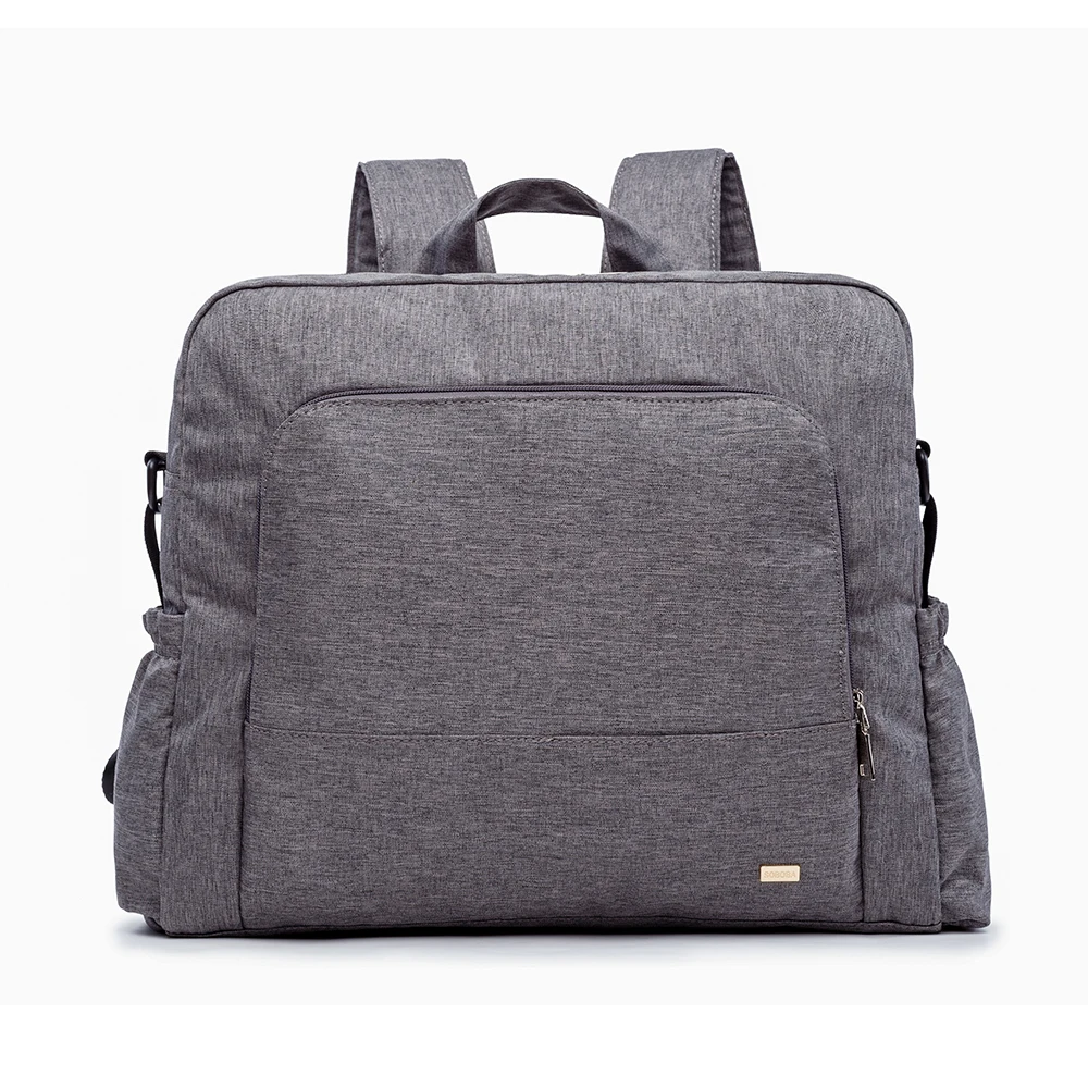 Stylish Solid Diaper Bag, Waterproof Multi-functional Nursing Backpack, Large Baby Changing Bag
