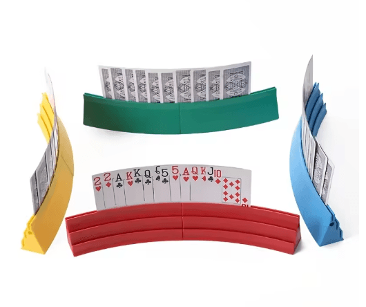 Expandable Three Layer Plastic Card Holder Set Interactive Hands Free Game Accessory 2pcs 1Set