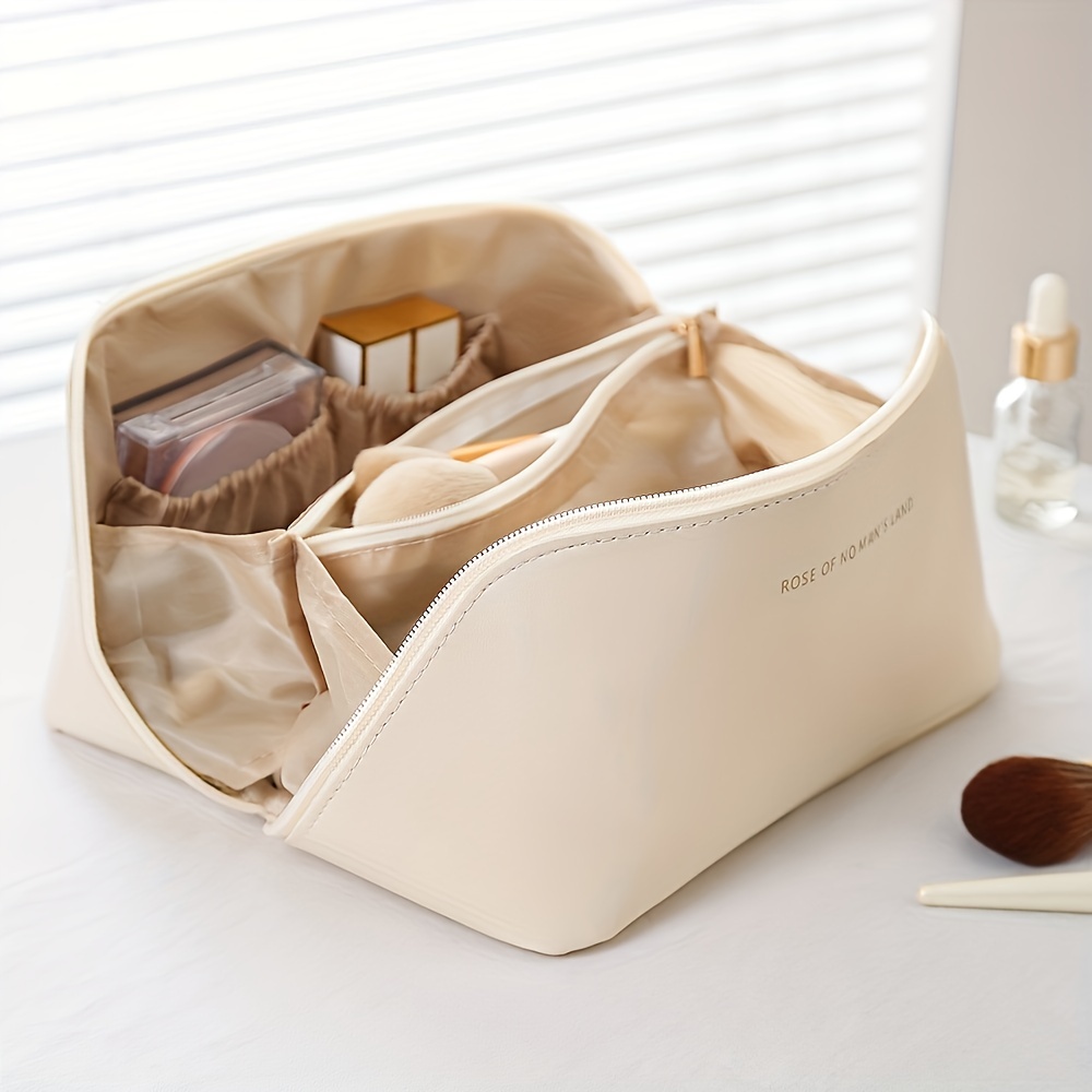Luxury Makeup Organizer Female, Toiletry Kit Bag for Travel, Cosmetic Bag with Zip Closure