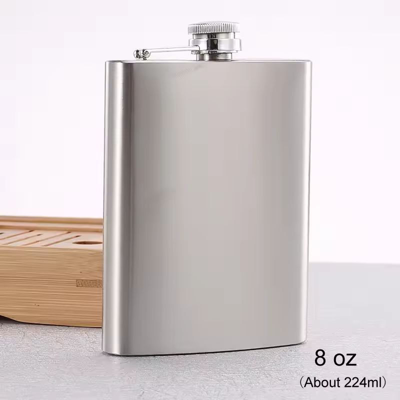 Compact Travel Stainless-Steel Hip Flask – 10 oz Pocket Whisky & Wine Bottle