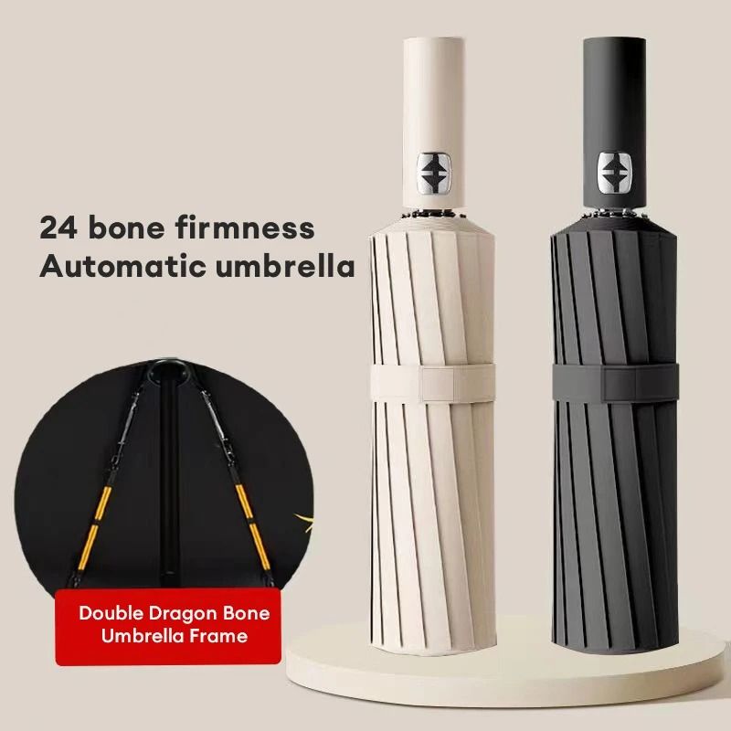 Fully Automatic 24 Bone Umbrella Windproof Design Multiple Colors