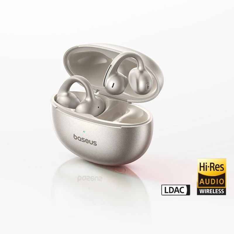 Baseus MC1 Pro Wireless Ear Clip Earphones | Bluetooth 6.0 Hi-Res Open-Ear Buds with 4-Mic ENC