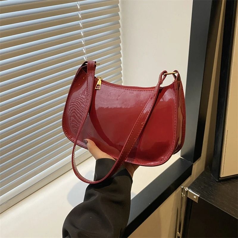 Women Retro PU Leather Shoulder Underarm Bag Casual Handbag
