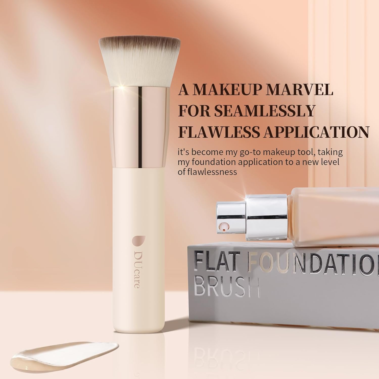Flat Top Foundation Brush, Kabuki Makeup Brush Synthetic Professional, Liquid Blending Powder Tools