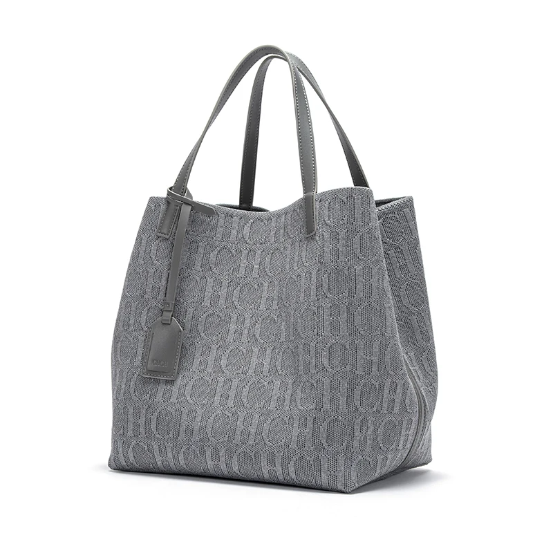 High Quality Craft Large Capacity Handbag, Fashion Classic New Pure Color Outer Pocket Ladies Handbag