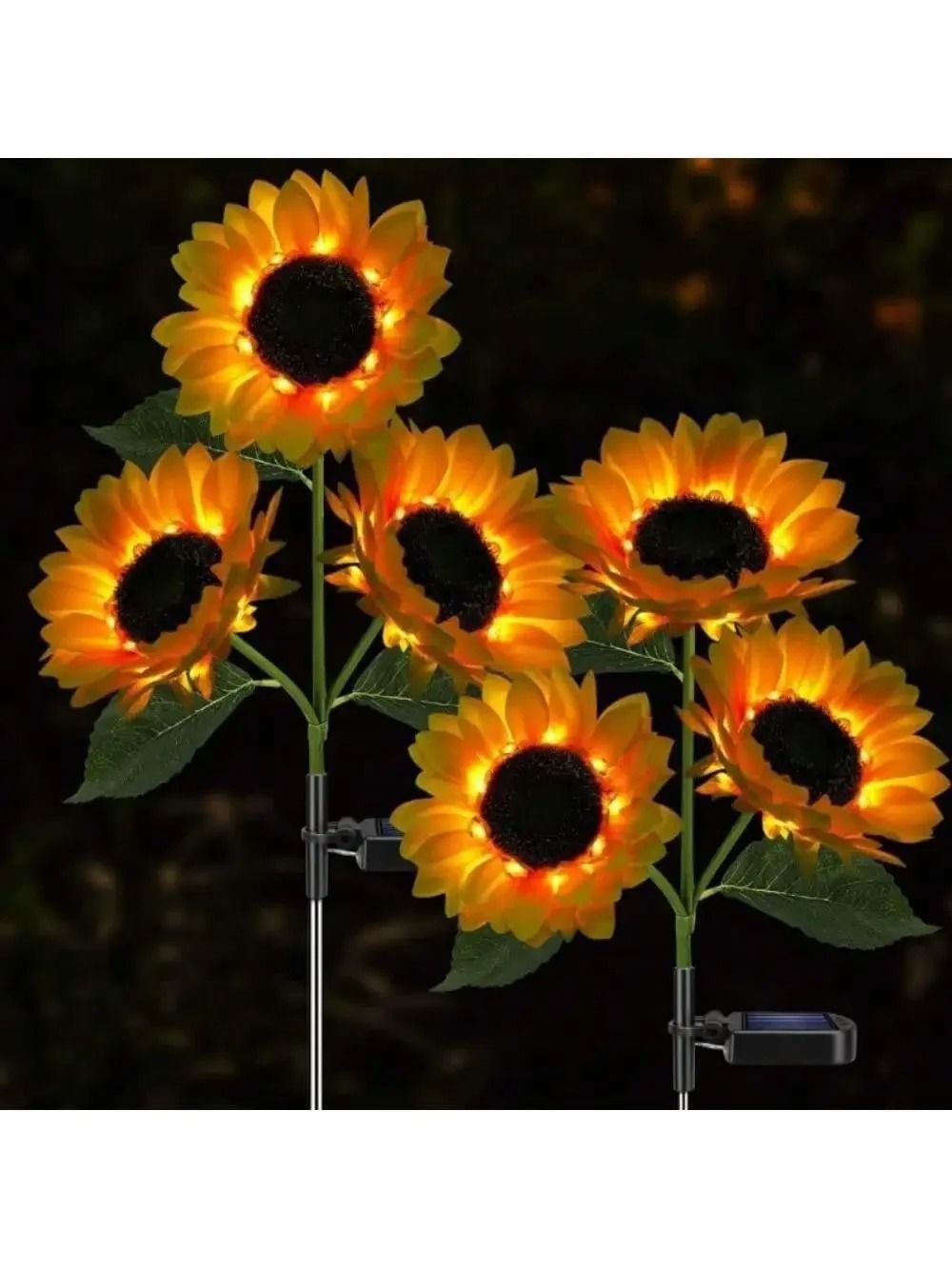 Solar Sunflower Garden Light