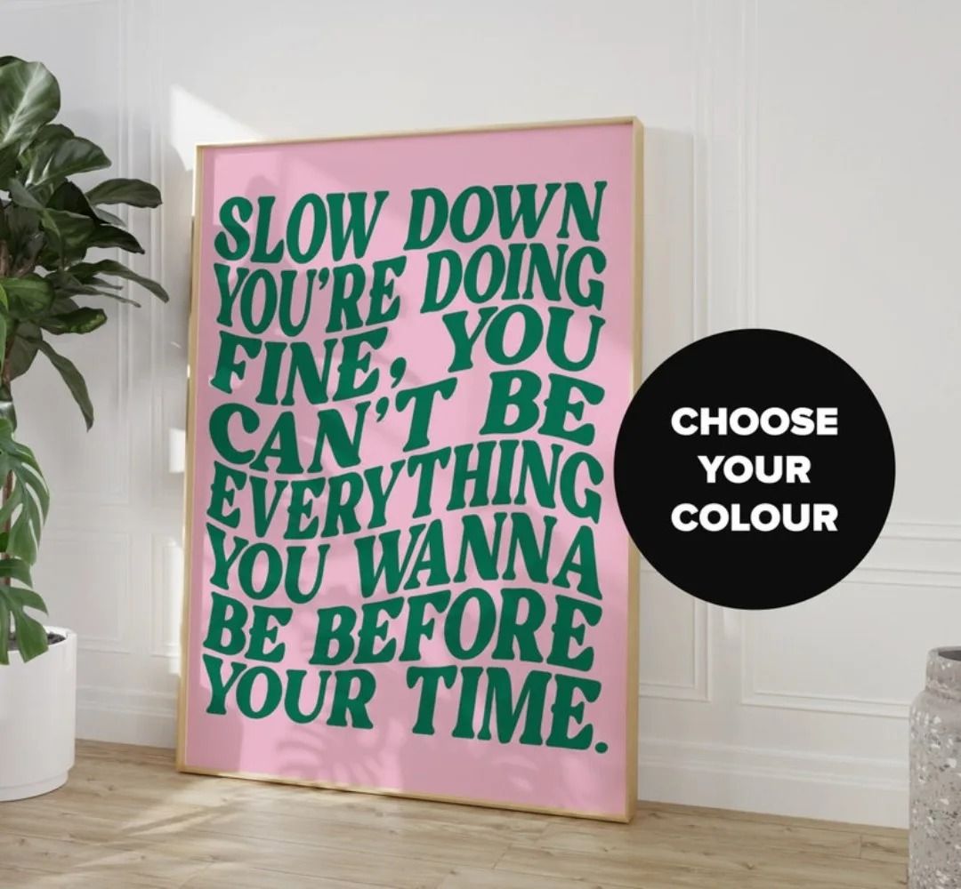 Song Lyrics Music Wall Art Canvas Retro Disco Pop 70s Poster