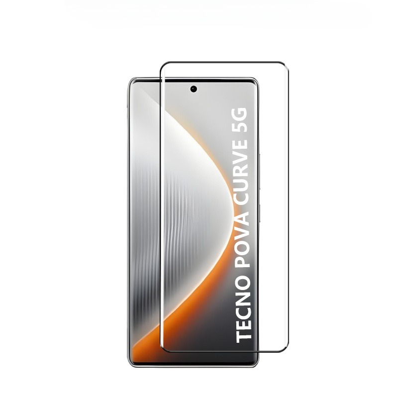 Clear Full Cover Protective Front Film, Tempered Glass Screen Protector for TECNO POVA CURVE