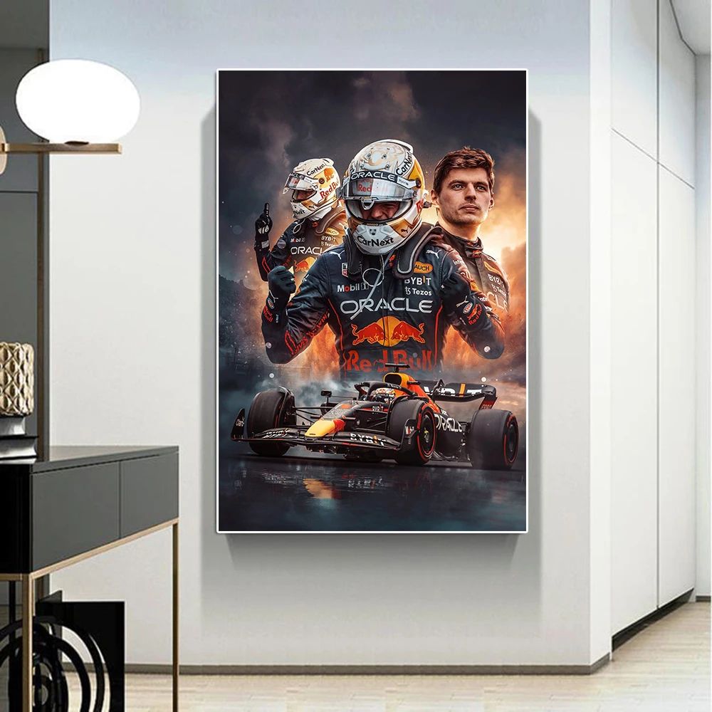 Verstappen F1 Graffiti Canvas Wall Art