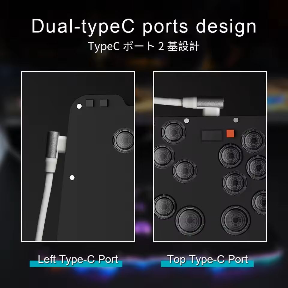 Zen16 Ergonomic All-Button Arcade Controller for PC PS4 Switc