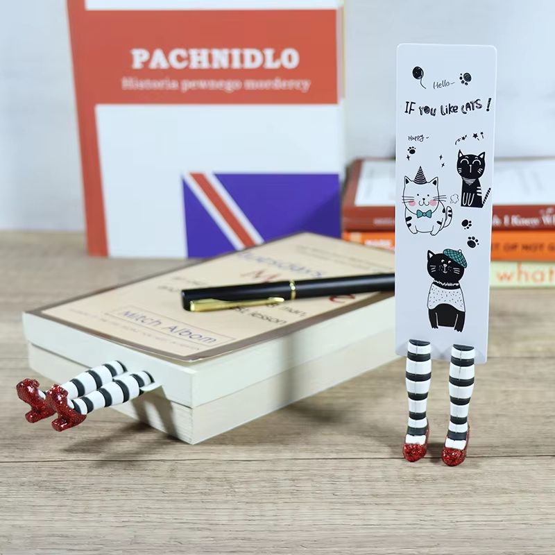 3D Wicked Witch Bookmark Handmade ABS Witch Legs Bookmark for Book Lovers