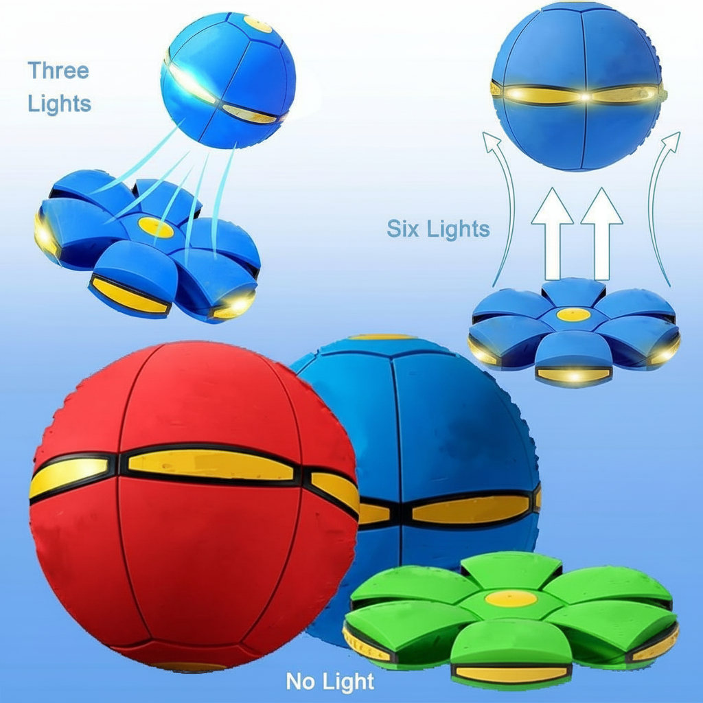 Magic Flying Saucer Ball Transforming Disc Ball for Kids and Pets