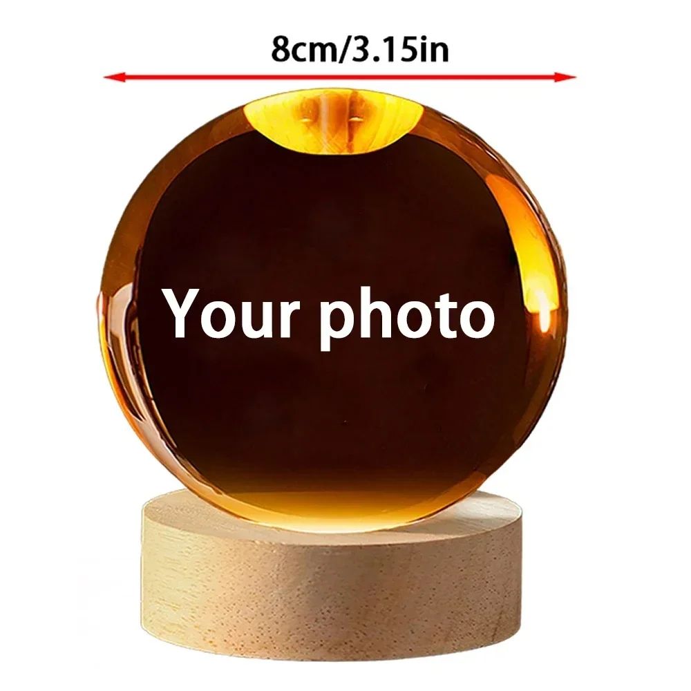 Personalized Baby Ultrasound Crystal Ball – 2D Laser Engraved Keepsake Glass Sphere Gift