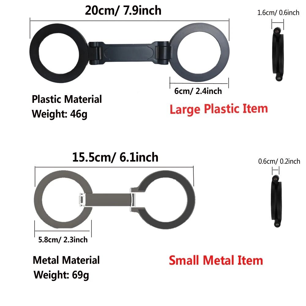 Dual-Sided Magnetic Ring Holder – Universal MagSafe Folding Bracket