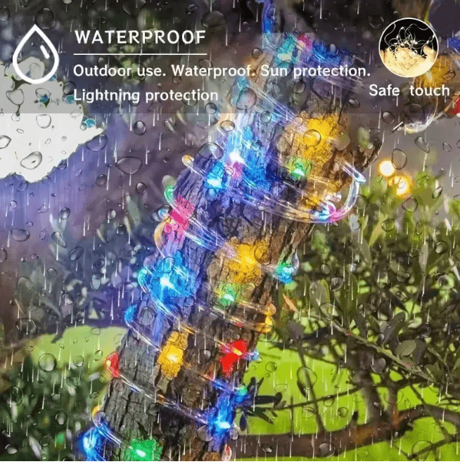 Solar Powered LED String Lights Outdoor Fairy Garden Decoration