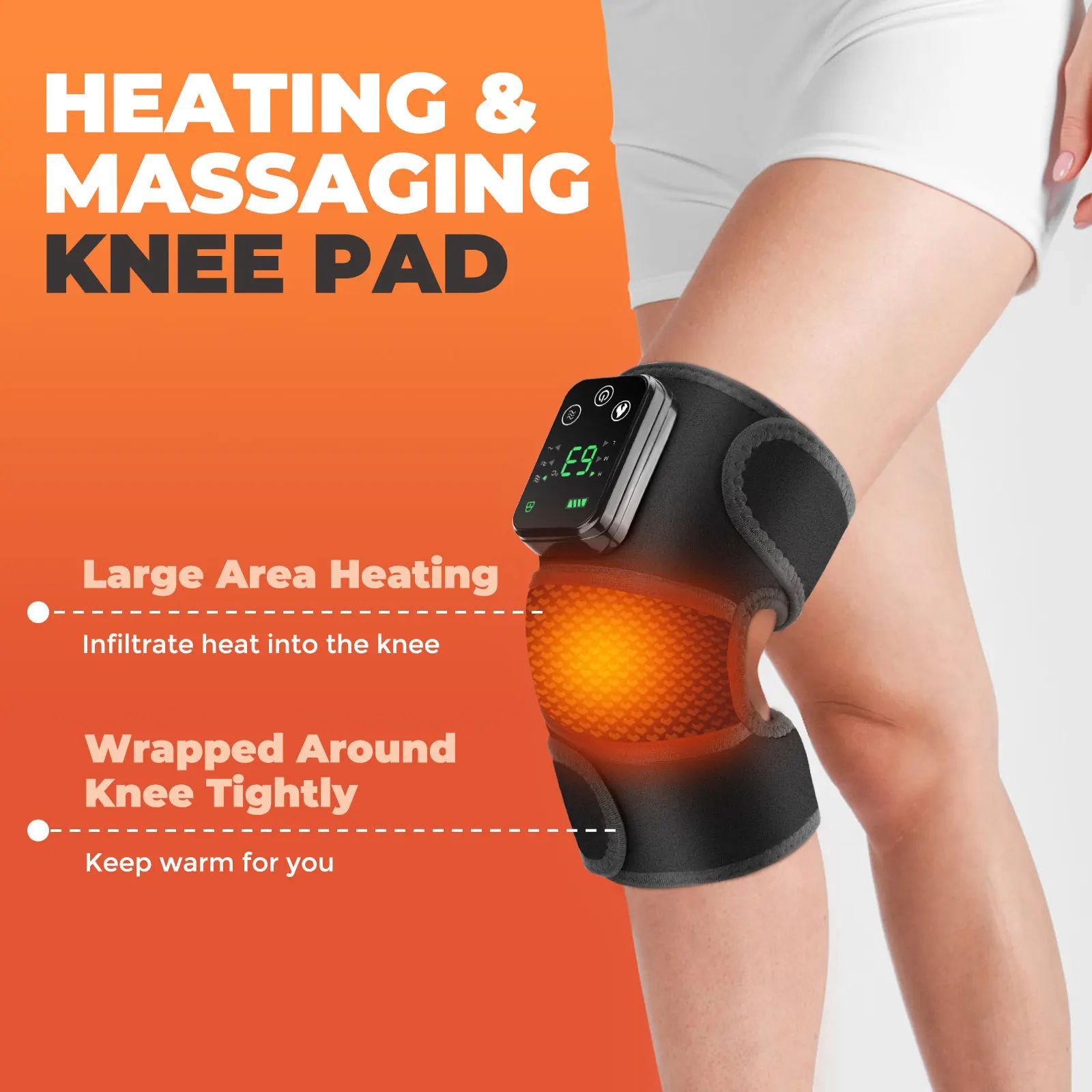 Premium 3-in-1 Heated Knee Massager & Vibration Therapy Joint Relief Wrap