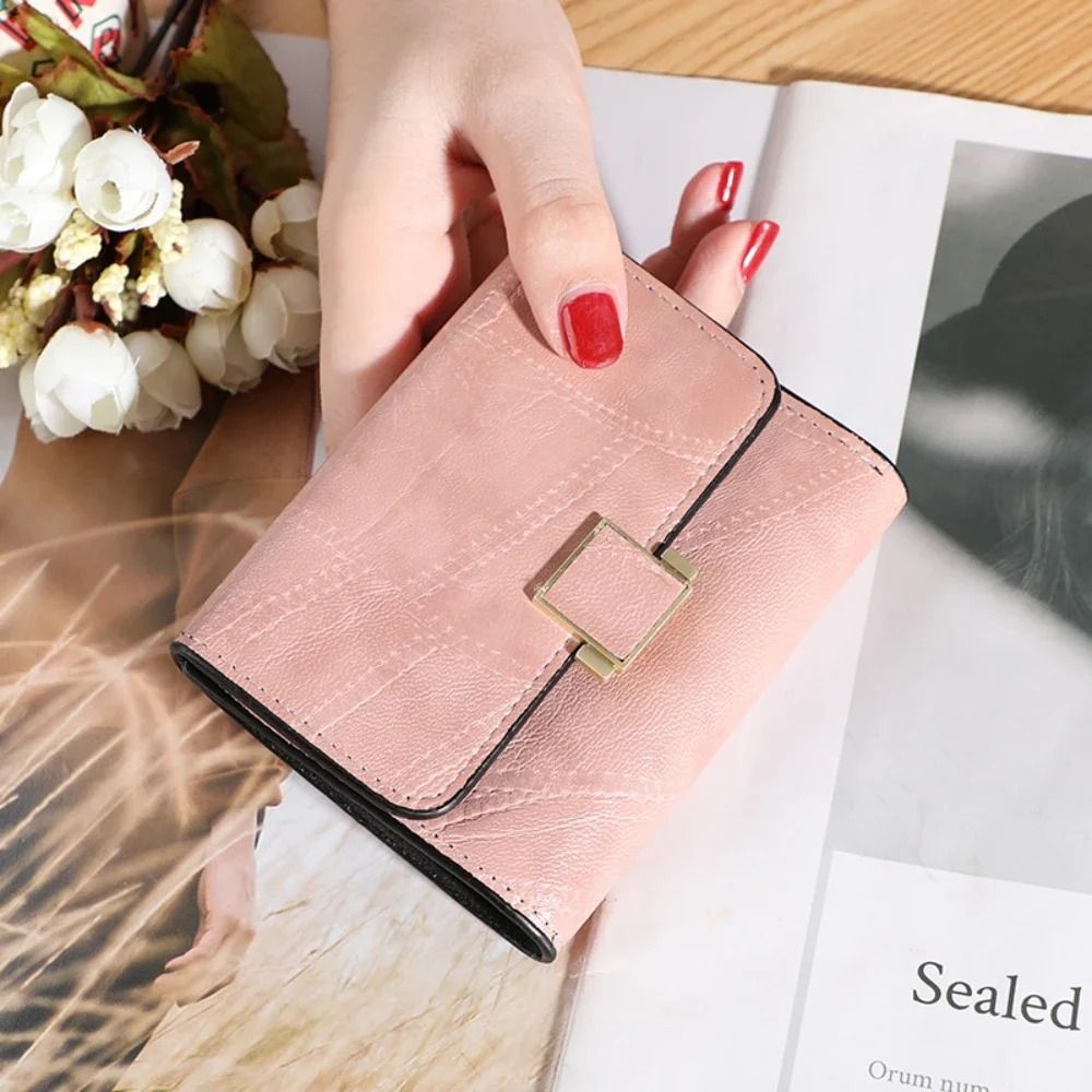 Vintage Women's Compact Leather Wallet