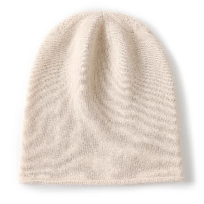 100% Pure Cashmere Knitted Beanie Hat – Ultra-Soft Winter Warmth
