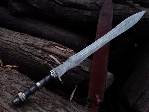 Battle-Ready Viking Sword | Hand-Forged Damascus Steel Blade | Handcrafted Warrior Sword