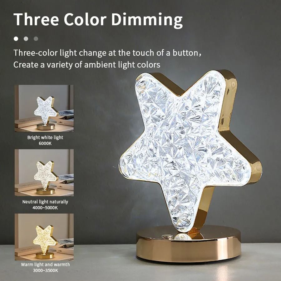 Celestial Crescent Starry Night Light