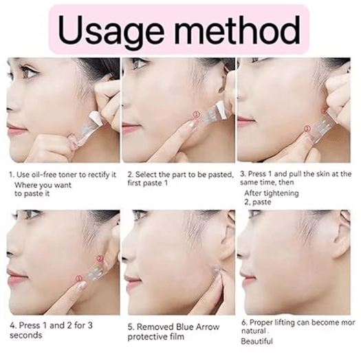 Invisible V-Line Face Lifting Tape – Breathable Slimming & Chin Lift Stickers (40pcs)