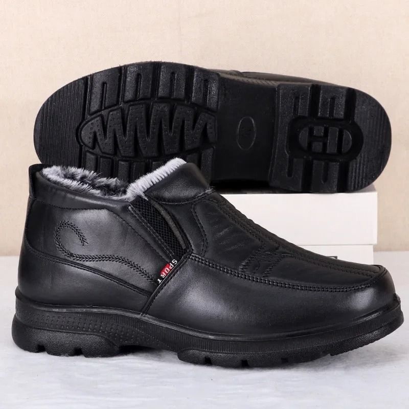 Men's Waterproof Casual Snow Boots, Winter Fashion Non-slip Cotton Shoes