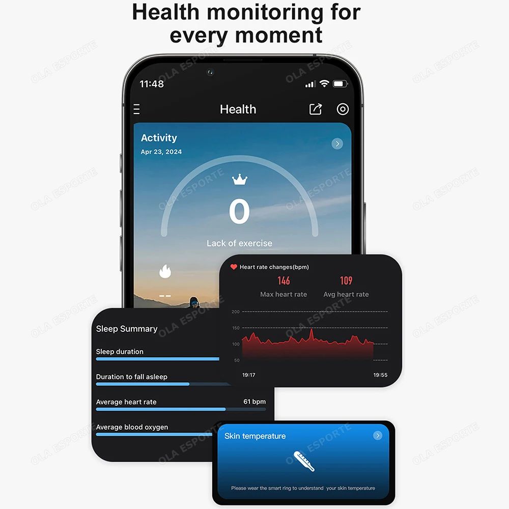 R09 Smart Health Fitness Ring Heart Rate SpO2 Sleep Tracker