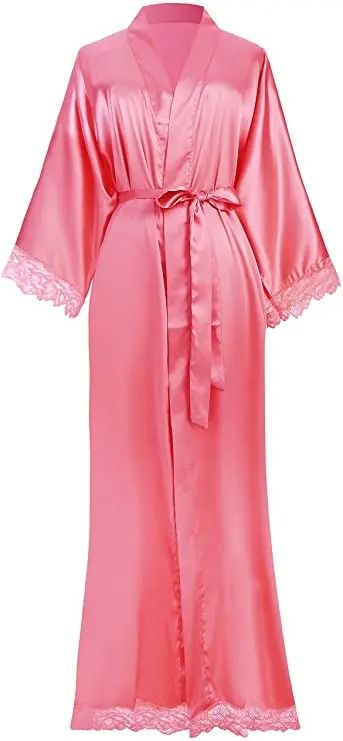 Silky Satin Lace Wedding Robe – Elegant Bridal & Bridesmaid Sleepwear