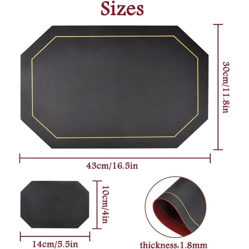Premium Faux Leather Placemats – Waterproof, Oil-Resistant & Heat-Insulating Dining Table Mats