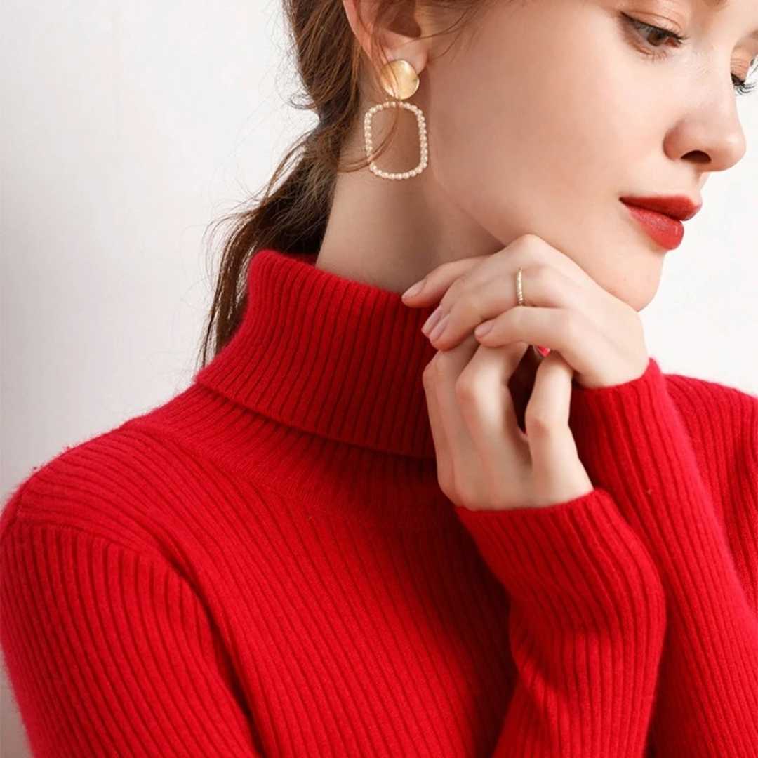 Heliar Womens Turtleneck Knitted Pullover Soft Autumn Winter Sweater